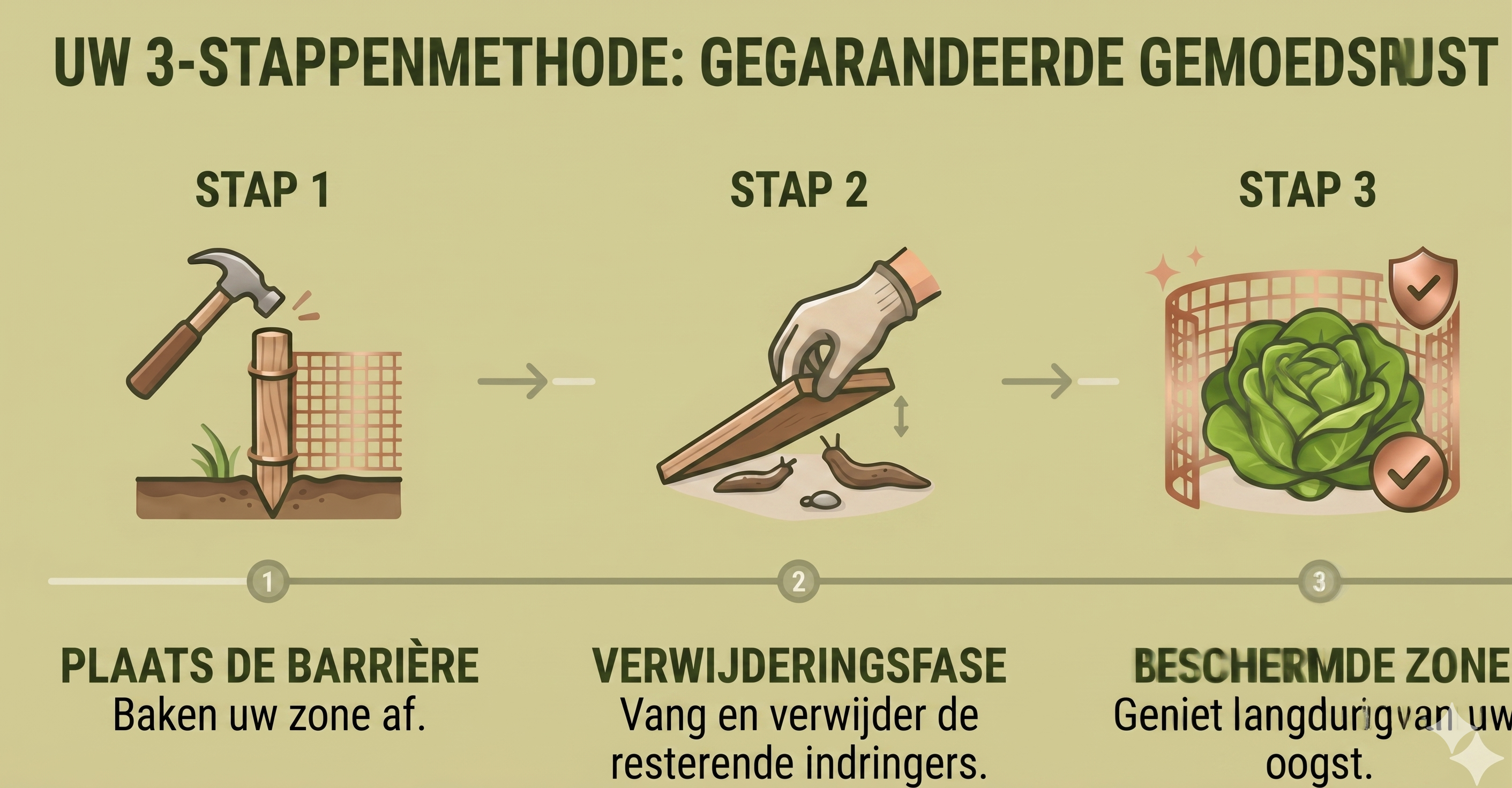 Plaatsing van het slakkengaas