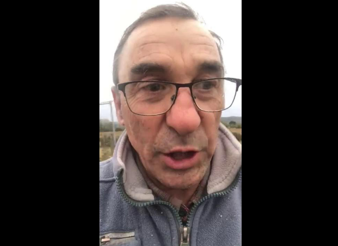 Laurent in zijn moestuin