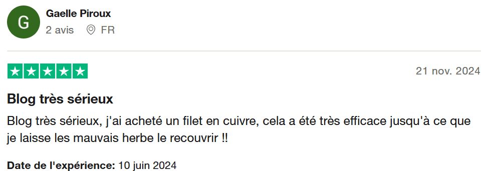 Trustpilot-beoordeling 5
