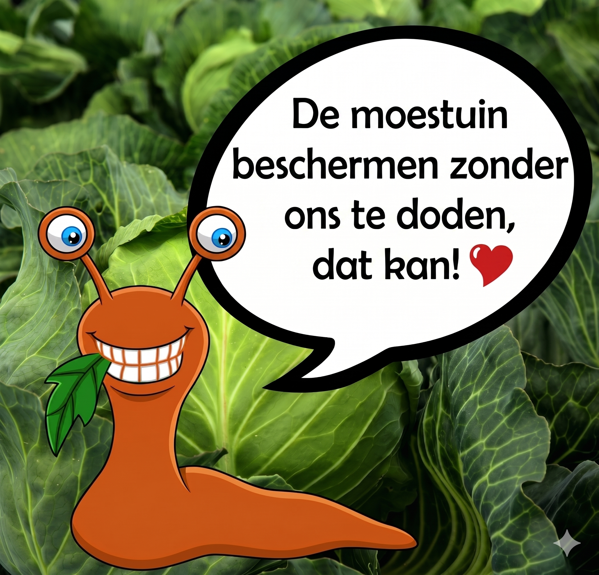 Het slakkengaas doodt de slakken niet
