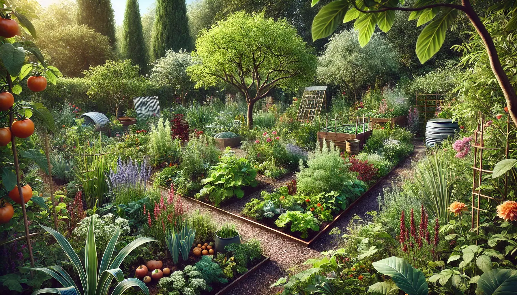 een tuin in permacultuur